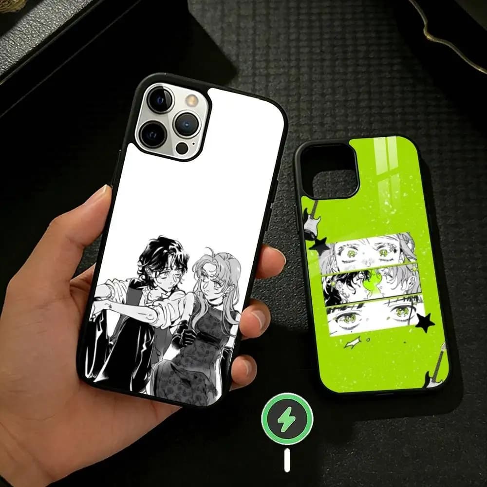 Comic S-Strip KiniOto Green Yuri Phone Case For iPhone 17 16 15 14 13 12 Pro Max Plus for Mirror Wireless Magnetic Cover