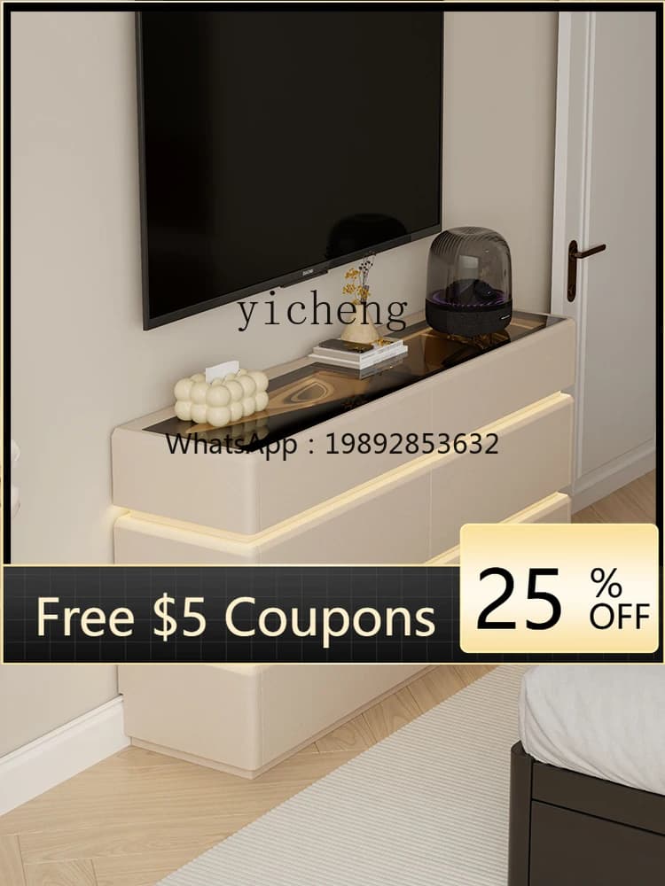 AA  Master Bedroom Solid Wood Wall Bedside Cabinet Premium Cabinet Under TV