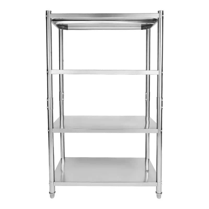 for Heavy Duty Stainless Steel Shelving, 4-Tier with 200 lbs Load Capacity per Shelf, Ideal for Organizing Magazines