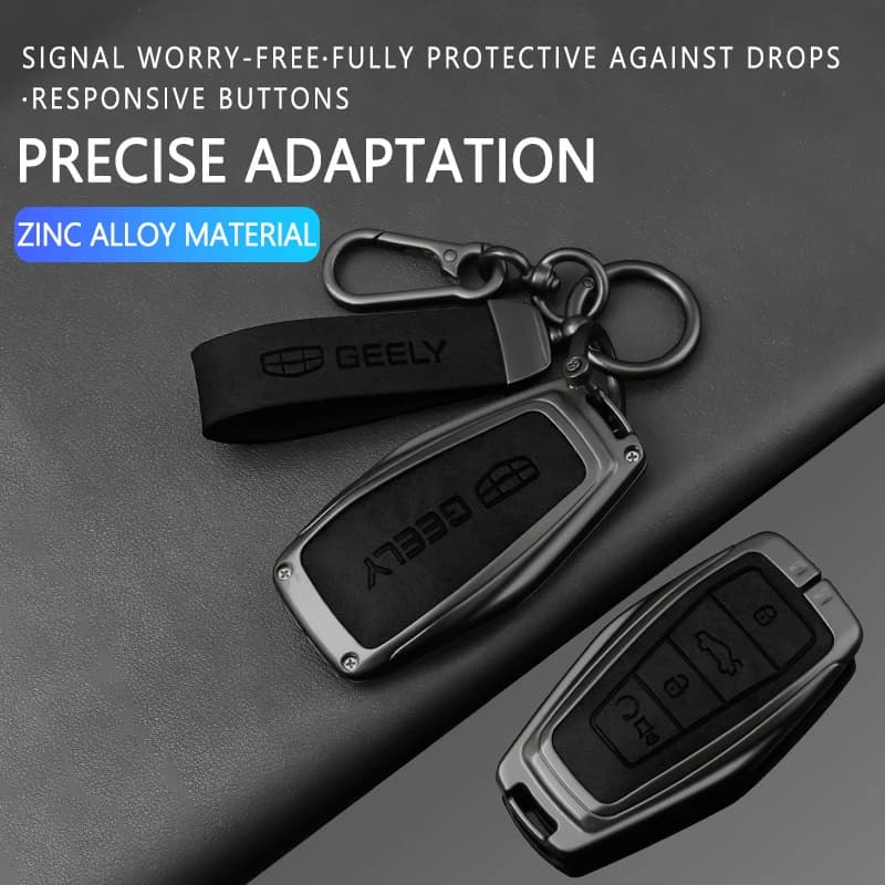 Zinc Alloy Car Key Case Cover Shell Holder Accessories for Geely Coolray X6 X7 EX7 2024 Geometry C Emgrand UV GT GC9 Starray