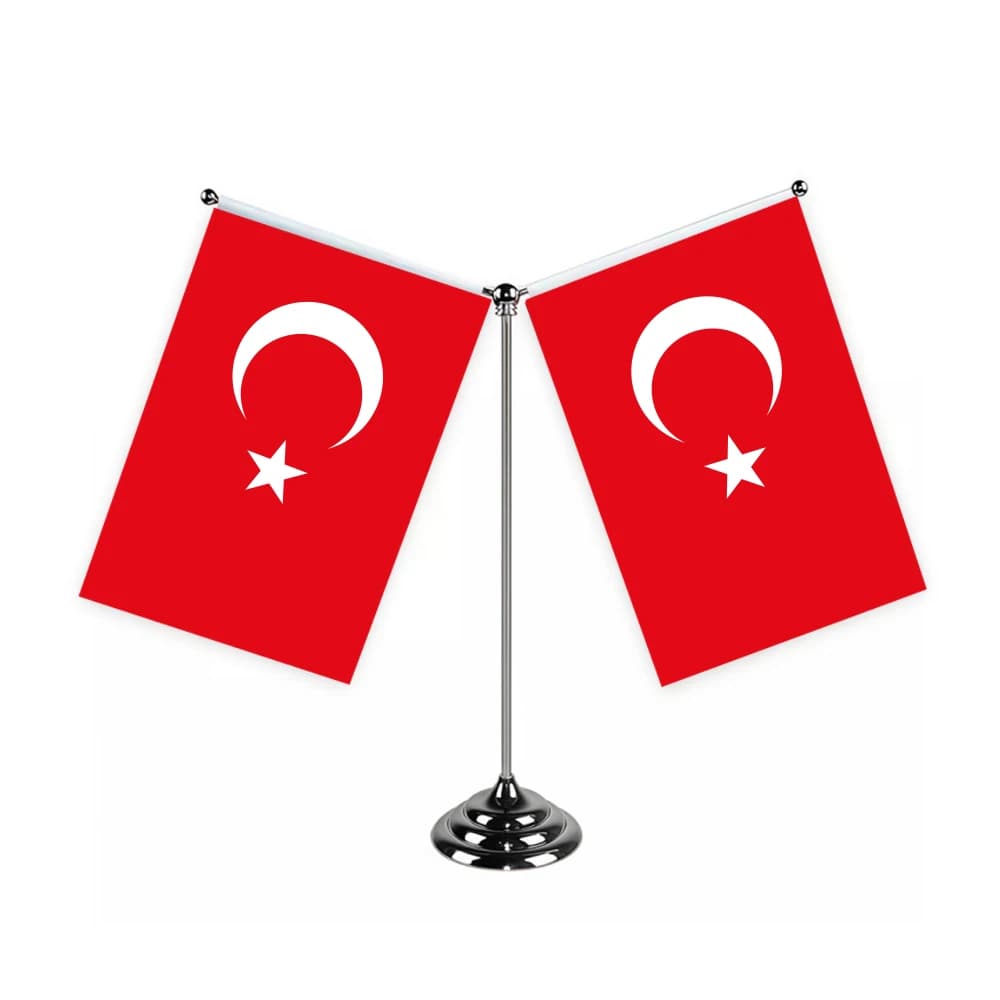 Aerlxemrbrae Metal Stand  14x21cm  Office Desk Flag of    Turkey Flag Polyester Turkey   Country Banner Desk Ornaments Flags