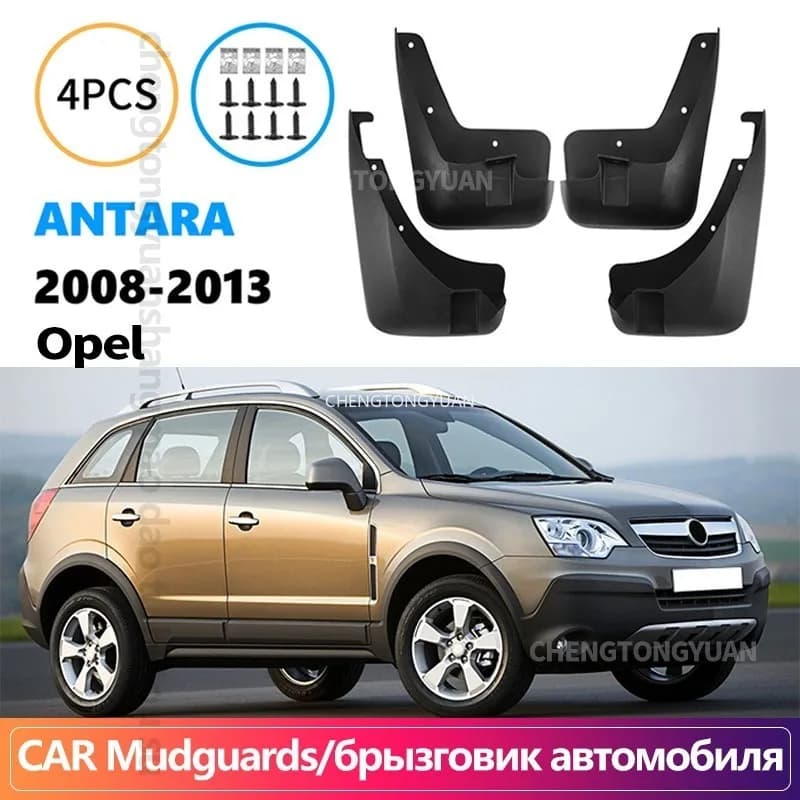 Mudguards Fender FOR Opel Antara 2008-2013 Mudflaps Mudguards Car Exterior Splash Guards Protective Accessories Black Set