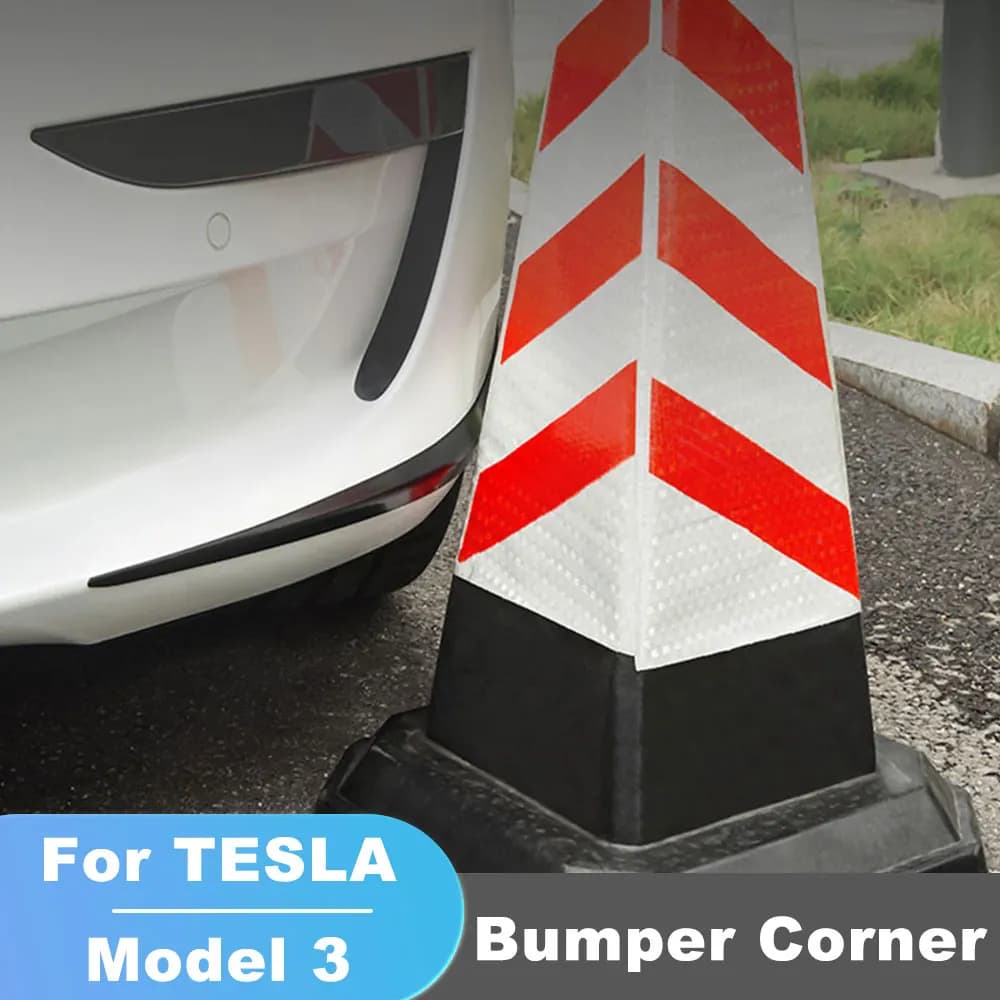 Front Bumper Corner Protect Trim For Tesla Model 3 2017-2023 Anti-Collision Stainless steel Strip Decoration Sticker