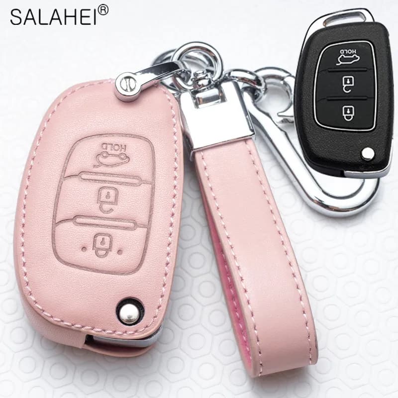 Cover Bag 3 Bottons Car Flip Key Case for Hyundai Solaris Creta Ix25 Kona Tucson Sonata FE I40 Elantra Ix35 I20 Ix45 HB20 Accent