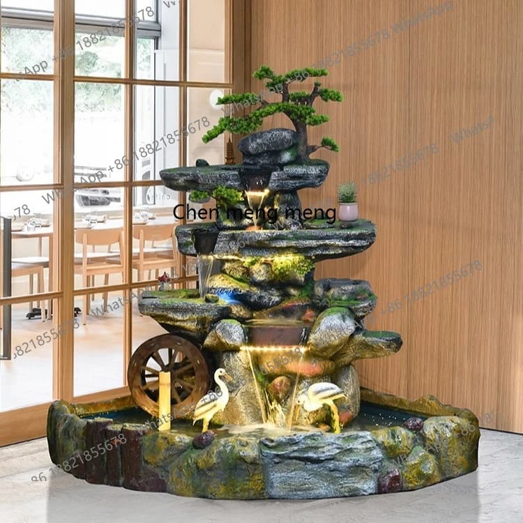 High-end horticultural cement fountain painting, purely handmade factory direct sales