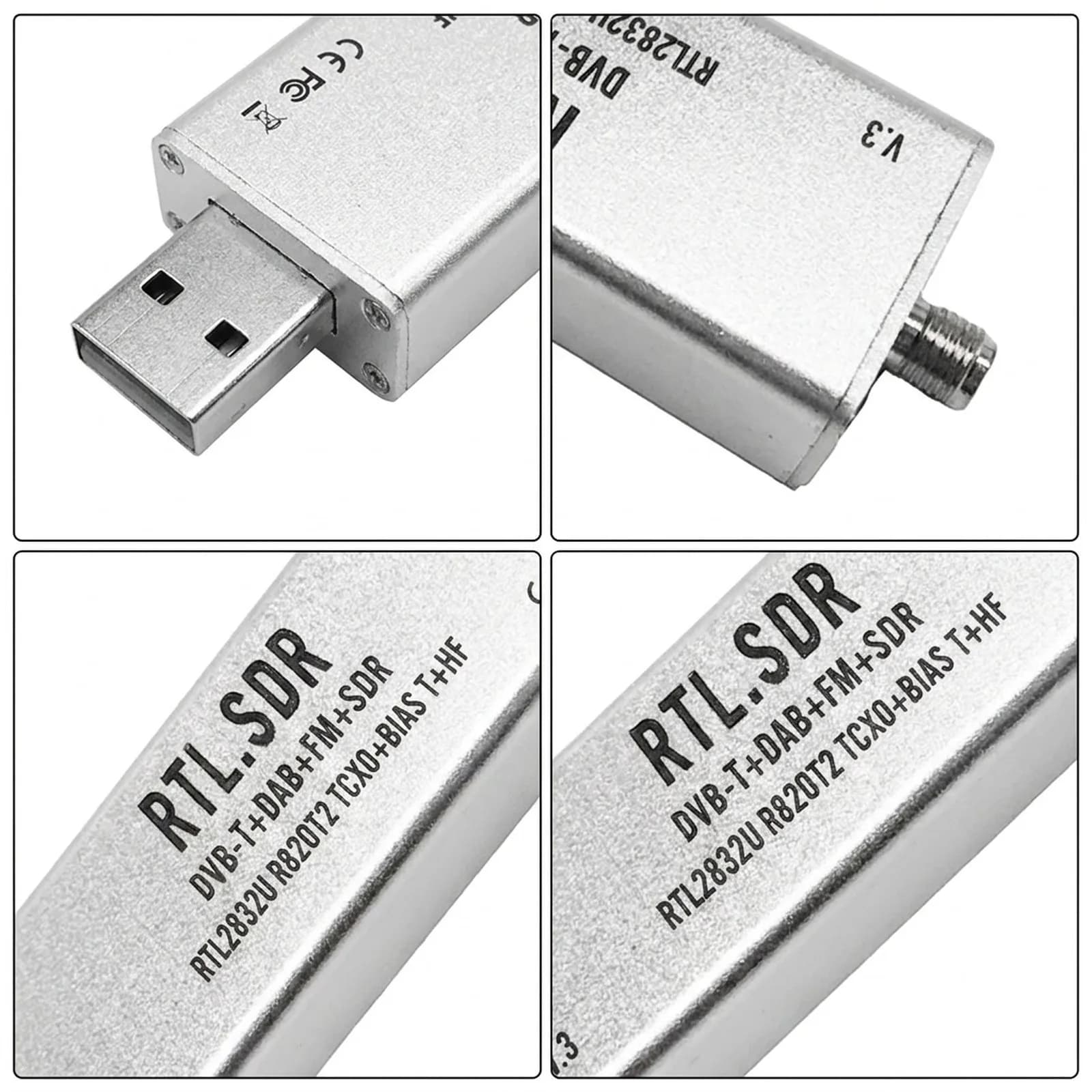 R820T2 RTL2832U Chip Built-in 25MHz Compensated RTLSDR Software TCXO Temperature New  R820T2 RTL2832U Chip Built-in