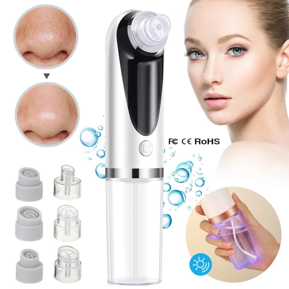 4-in-1 Electric Vacuum Blackhead Remover USB Rechargeable Pore Cleaner Acne Removal Facial Care Kit