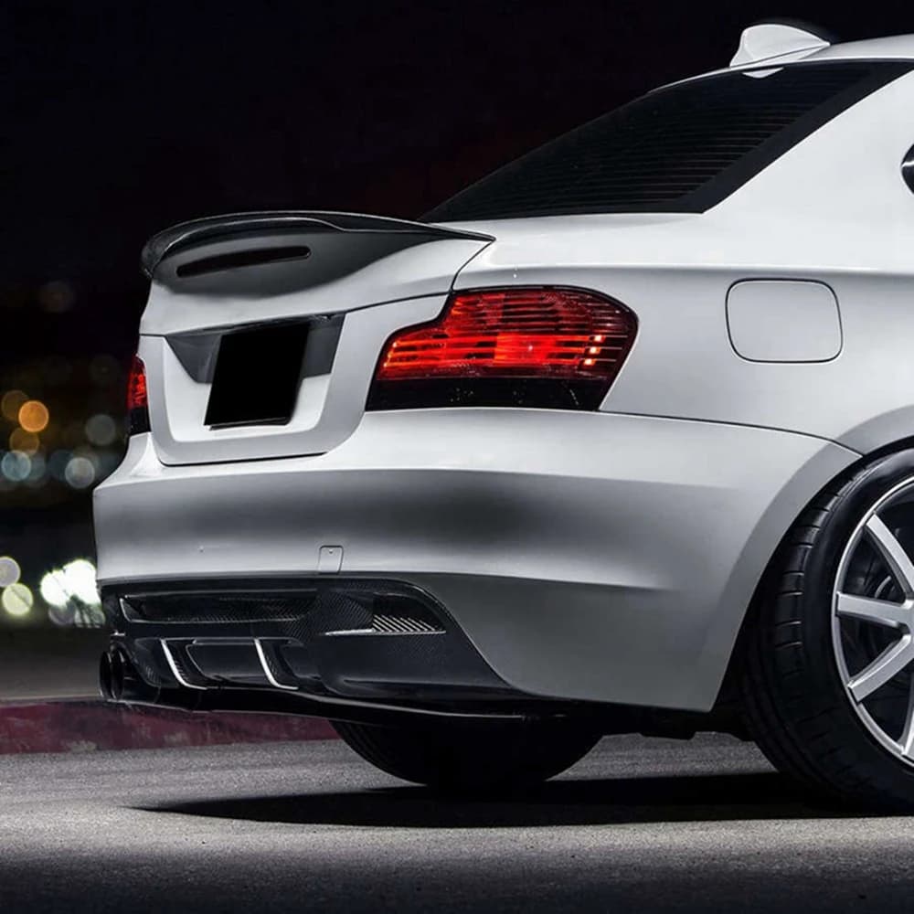 For BMW 1 Series Coupe 2006 - 2012 P style E82  carbon fiber Rear Deck Lid Trunk Spoiler Wing