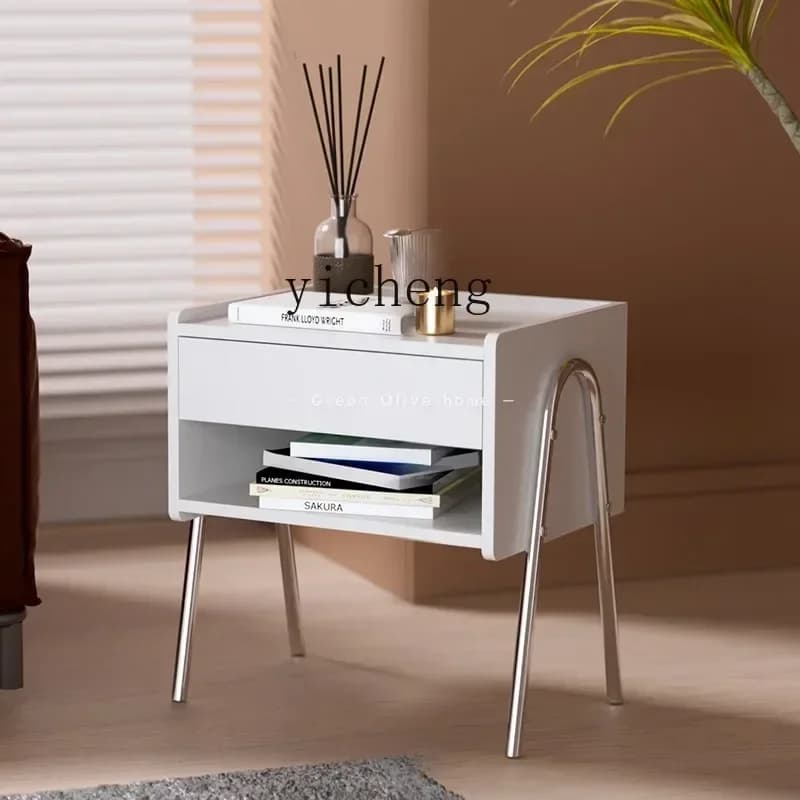 r5.13  Multifunctional Magazine Cabinet Nordic Solid Wood Bedside Cabinet Household Floor Sofa Side Cabinet