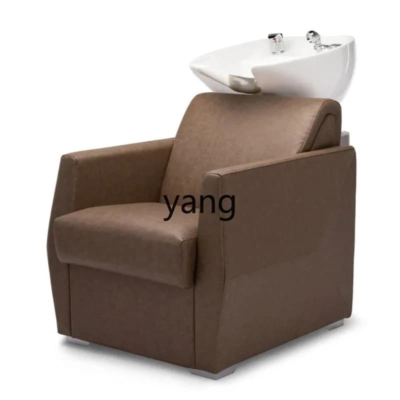 LH hair salon semi-reclining modern simple barber shop flushing bed reclining hair salon bed