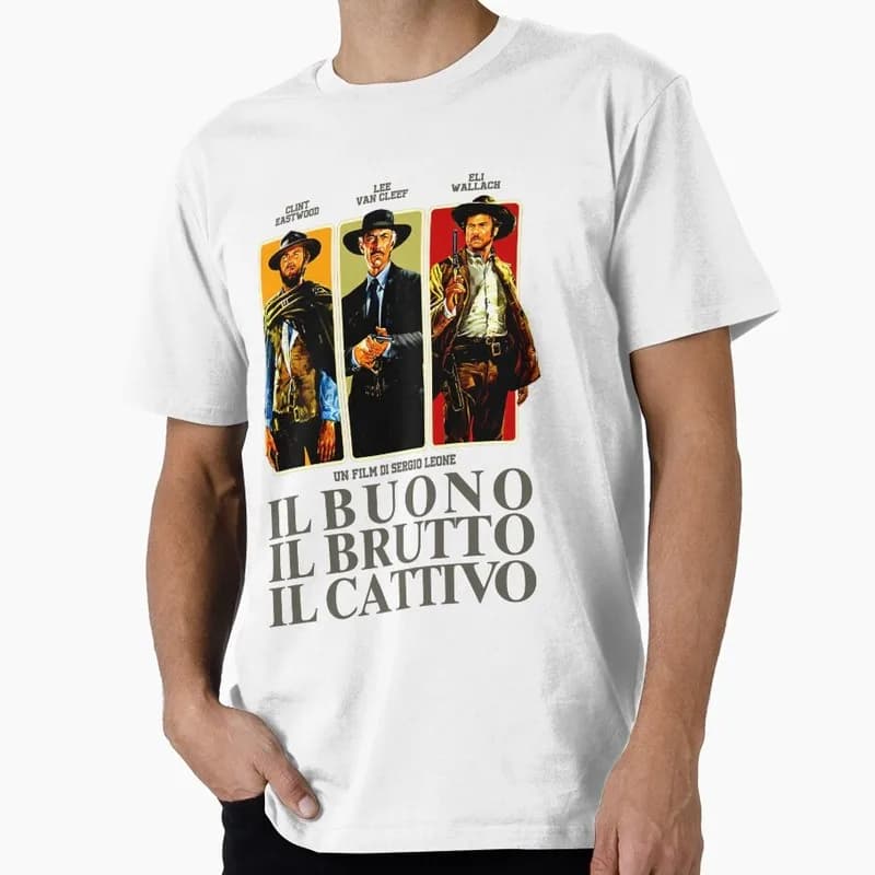 For a Few Dollars More Graphic T-shirt Clint Eastwood Sergio Leone Spaghetti Western Vintage Cowboy Bounty Hunter Print Gift Tee