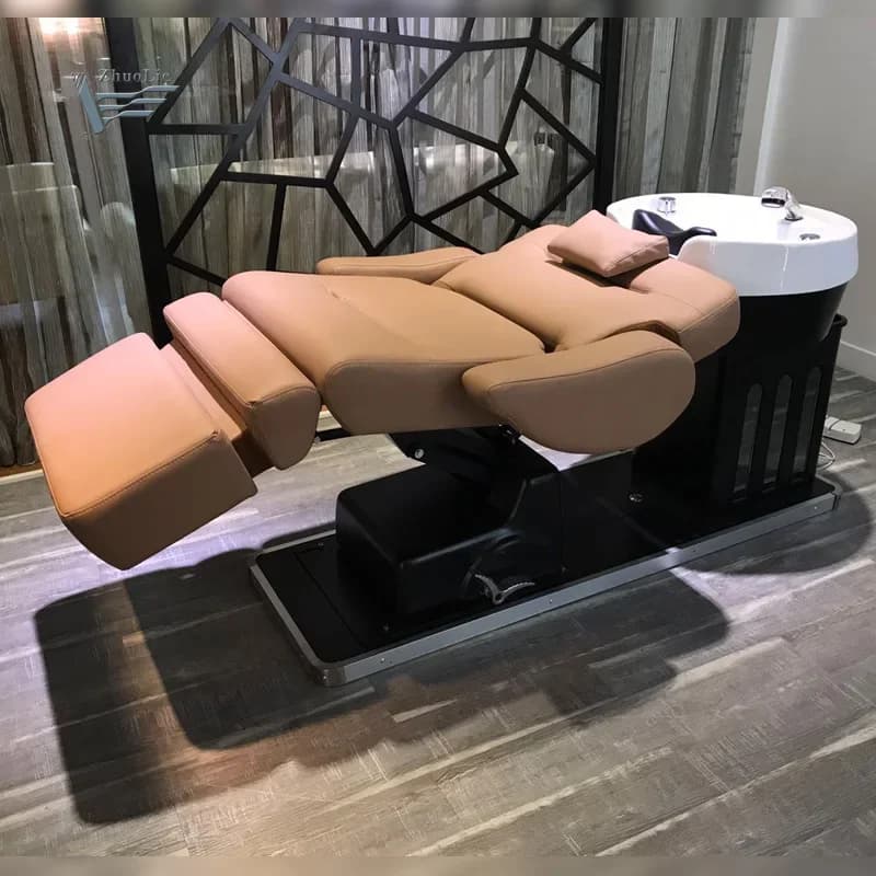 HIgh-end Multi-functional Shampoo Bed Classic Salon Facial Bed Back Hair Wash Chair For Spa