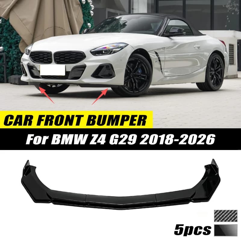 For BMW Z4 G29 2018-2026 Front Bumper Lip Front Guard Spoiler High-quality ABS Material Body Kit Front Lip Accessory