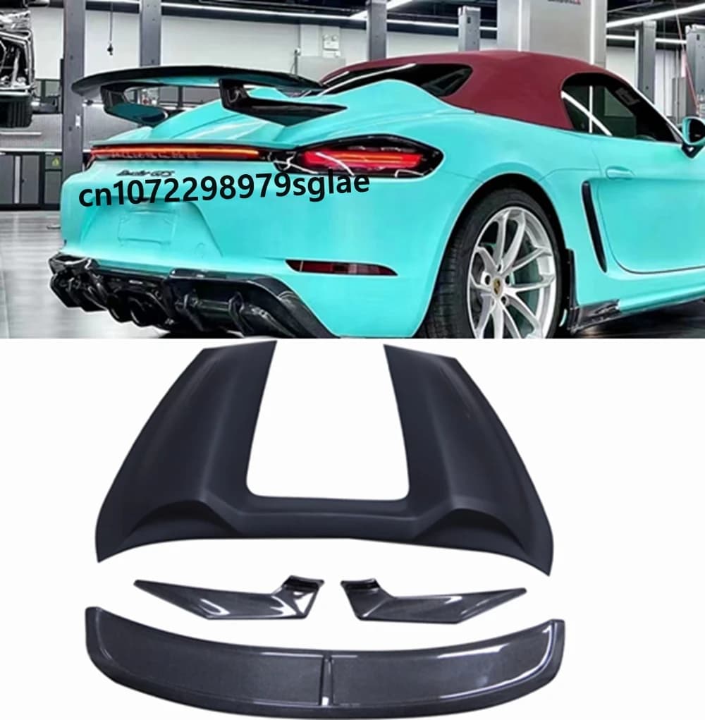 Carbon Fiber Car Rear Trunk Wing Spoiler FOR Porsche Boxster 981 718 987 2012 - 2015 Coupe Car Rear Wing GT Spoiler Boot Lid