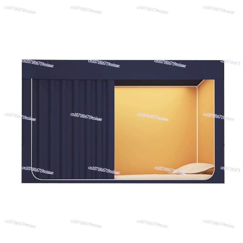 Blackout Bed Curtain Mosquito Net Integrated Strong Blackout All-inclusive Single Mosquito Net for College Students Dormitory