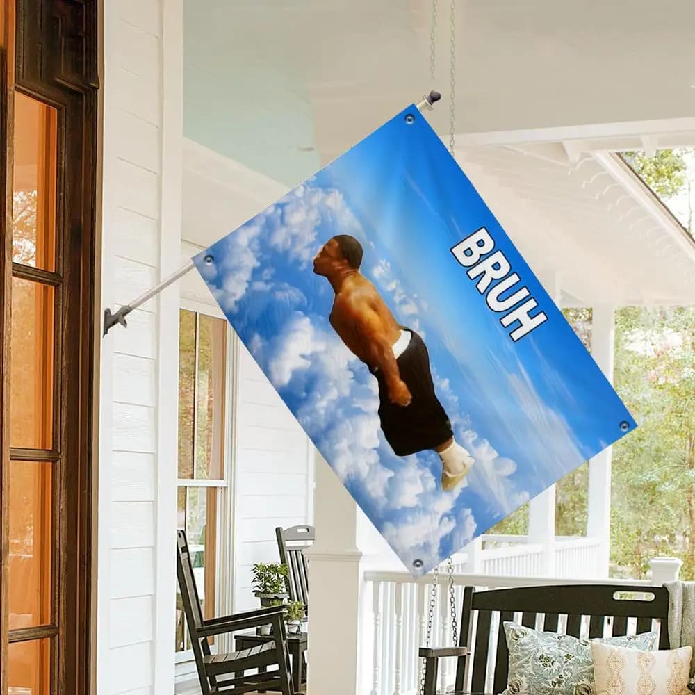 Fun BRUH Flight Flags Custom Camping Outdoor Garden room Bedroom Decor Party Backdrops Wall Art Family Gifts