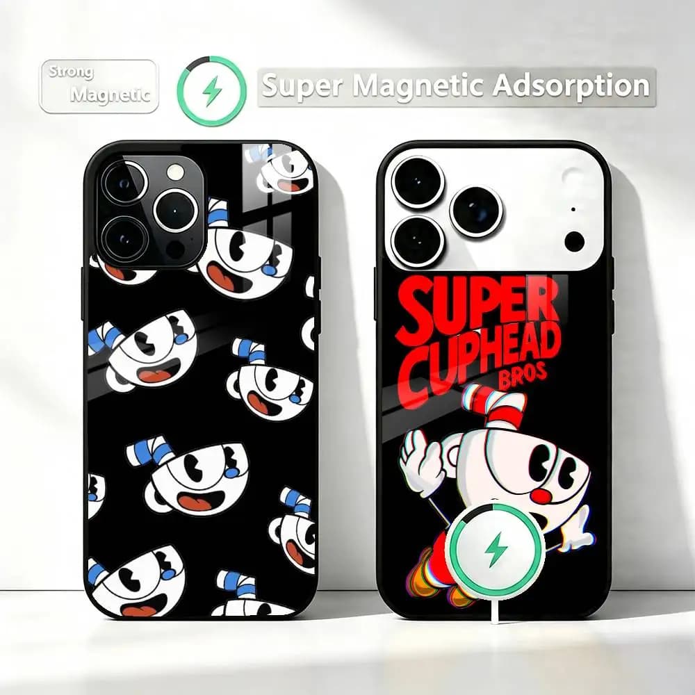 P-Popular C-Cuphead Game  Phone Case For iPhone17,16,15,14,13,12,11 Plus,Pro Compatible with magnetic wireless charging