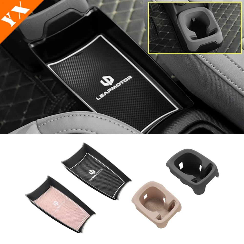 2024 2025 2026 For Leapmotor T03 accessories Car Cup Holder,Cup Storage,Central Control Storage Box,Central Channel Storage Box
