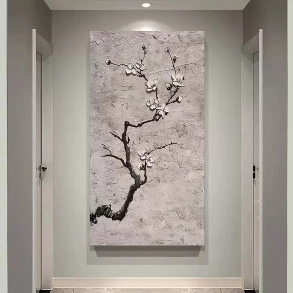 copper textured flower Oil Painting Classic Cansvas Painting Wall art old style Handmade Painting for Living Room Decor Bedroom