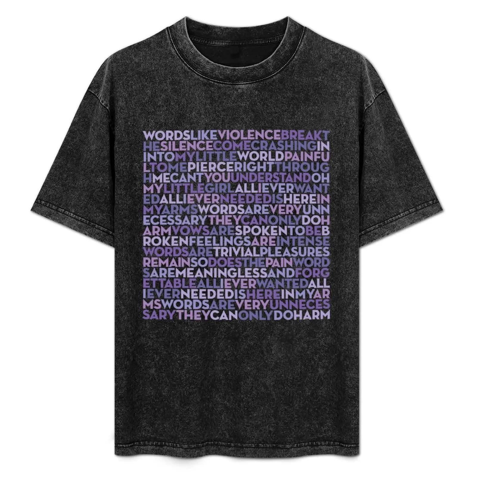 Enjoy The Silence - Depeche Mode (lyrics) v.5 T-Shirt hippie clothes vintage essential t shirt Men's t-shirt