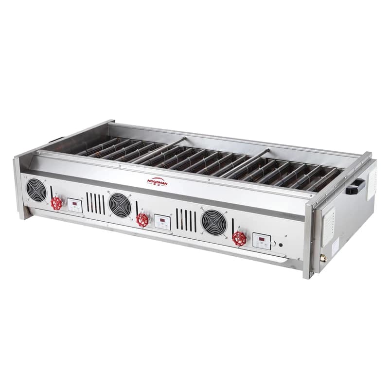 A8 3 Controls Gas Barbecue Grill For Restaurant Commercial Stainless Steel Hot Sale