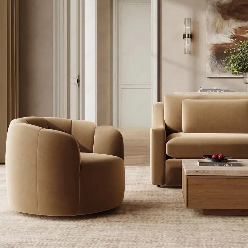 Nordic style sofa set, stone coffee table, modern living room furniture, upholstered sofa, color, home hotel