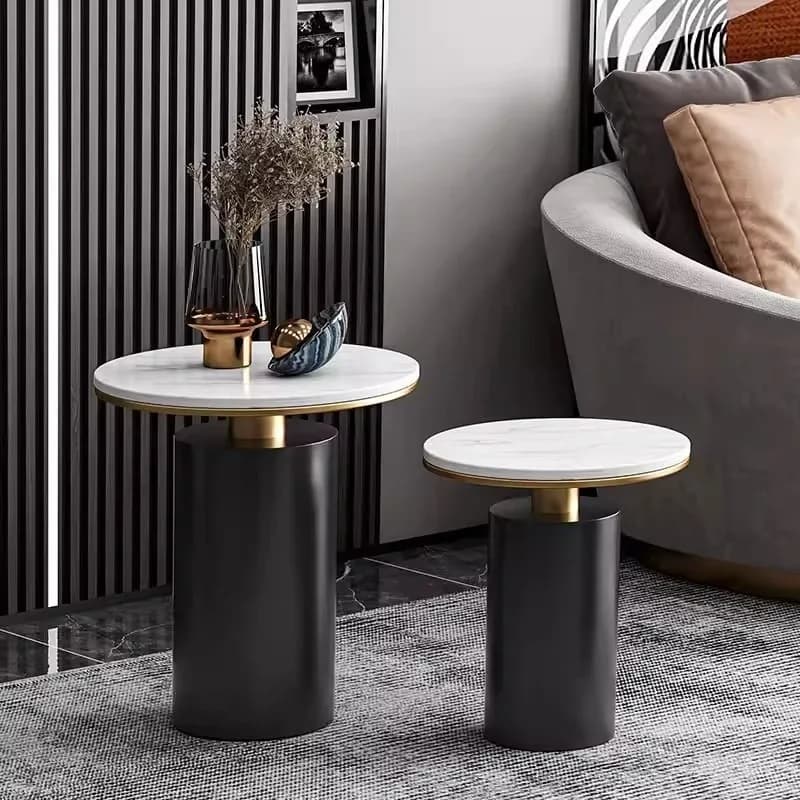 Light luxury creative marble small coffee table combination household small apartment living room sofa