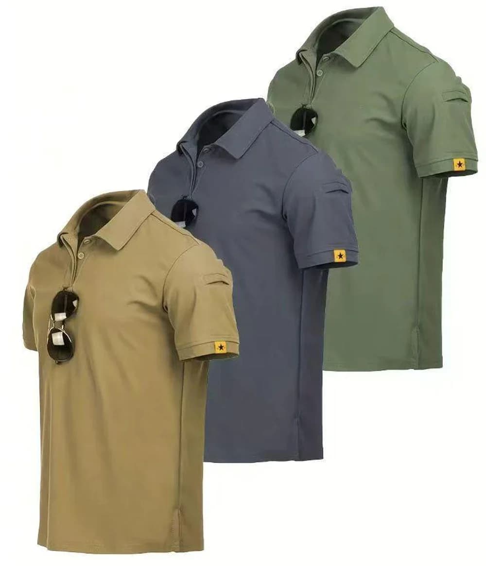 2026 Summer New Men's Lapel Short Sleeve Polo Shirt, Solid Color Business Casual Daily Top, Soft Skin-friendly Comfort Fabric