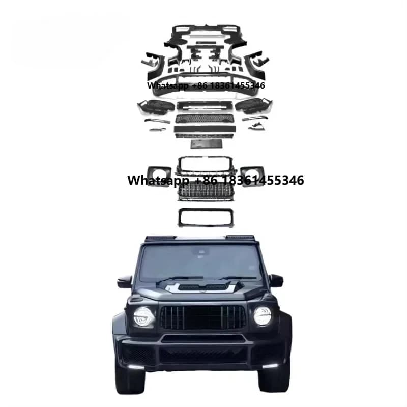 For G-class W464 Bodykit 2019+ Upgrade to BB Bra Style Facelift Front PP Bumper Grille Rear Diffuser