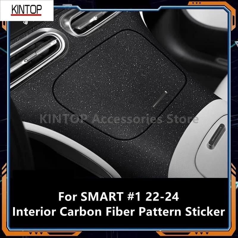 For SMART #1 22-24 Interior Carbon Fiber Pattern Sticker Protective Film Modification Accessories Refit