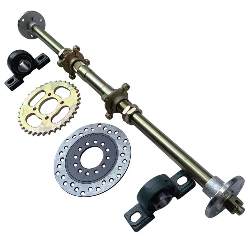 DIY modified box kart accessories, three-wheeled ATV 61-74 cm bold rear axle rear axle 5-inch flange