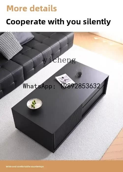 LYY solid wood tea table floor-to-ceiling modern simple small apartment living room storage cabinet