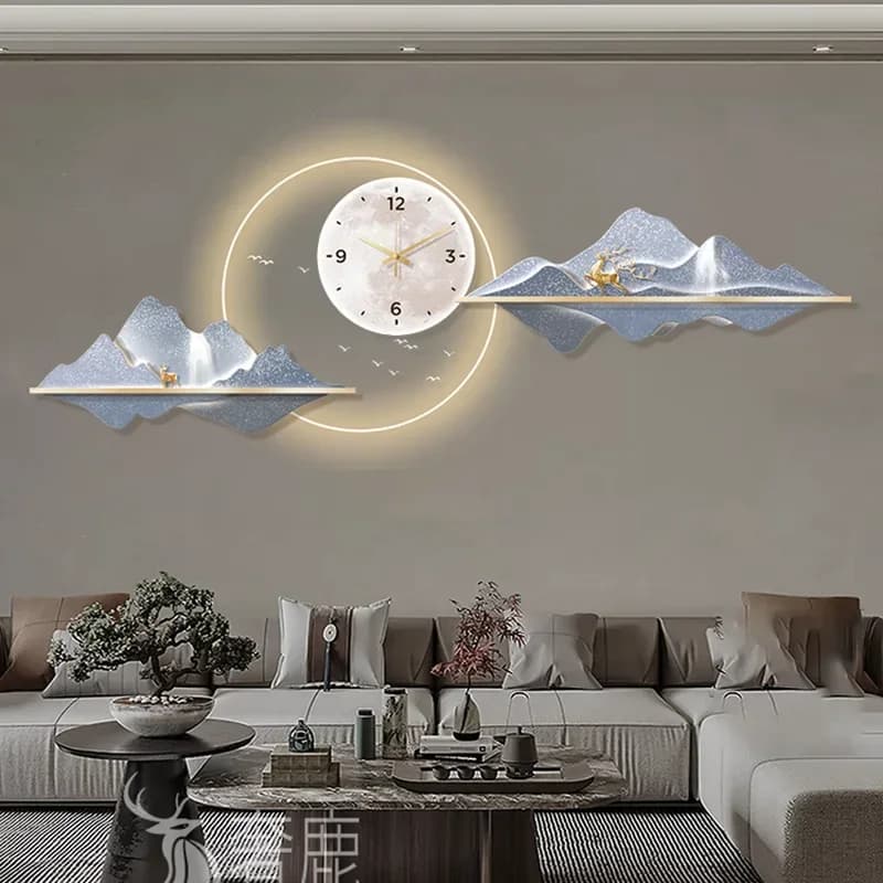 Digital Art Mural Wall Clocks Led Luxury Korean Large Modern Wall Watch Design Minimalist Fashion Duvar Saati Home Decoration