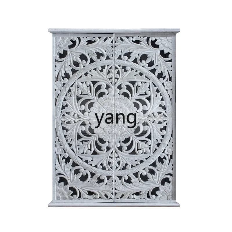 LH  Hollow Carving Multifunctional Shoe Cabinet Living Room Wall-Mounted Entryway Decorative Cabinet