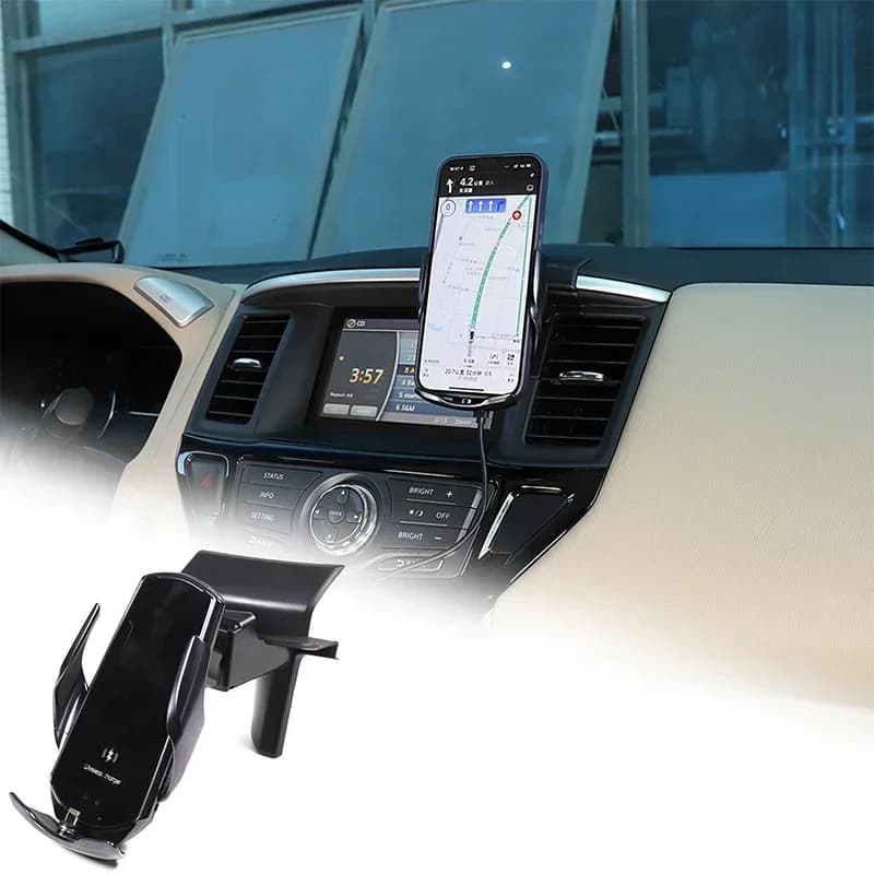For Nissan Pathfinder 2013-2018 Car center control screen right side GPS navigation phone holder wireless charging holder