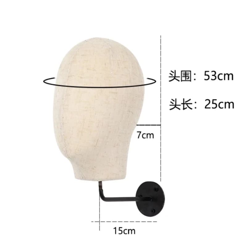 Wall Mount Hat Wig Head Stand,Adult Mannequin Head Cloth Body Female Mannequin Woman Head Hairdresser, AT307K