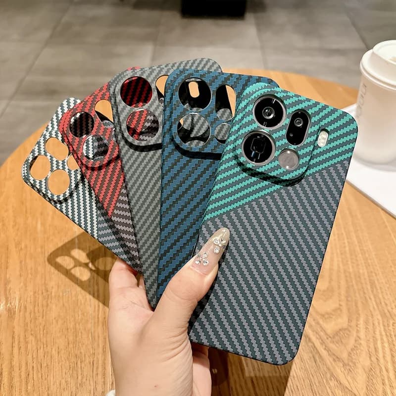 For OPPO Find X9 Pro Case Carbon Fiber Textured Skin Feel Plastic Back Cover For OPPO Find X9 FindX9 X9Pro Phone Hard Case