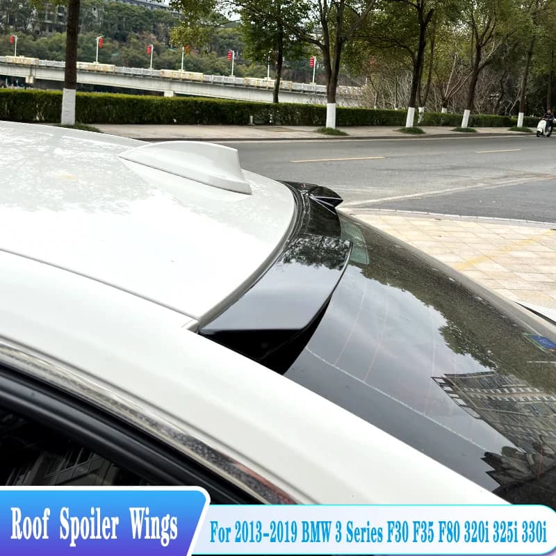 For 2013-2019 BMW 3 Series F30 F35 Car Rear Window Roof Spoiler Wings ABS Material Car Exterior Tuning Trim Body Kit Accessories