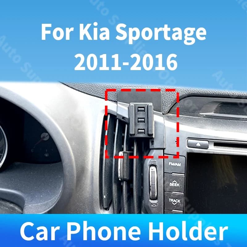 For Kia Sportage 2011-2016 Car Phone Holder Special Fixed Bracket Wireless Charger Gravity For Car Auto Interior Accessories