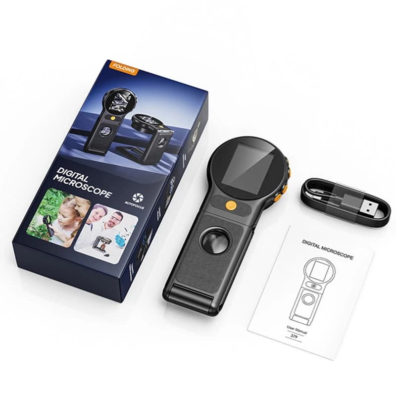 Portable optical microscope for detecting jewelry calligraphy and painting maintenance, mini student experimental instrument