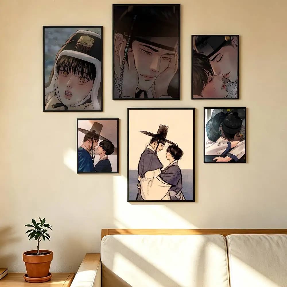 Cartoon P-Painter Of The Night Poster High Quality Dorm Living Room Aesthetic Wall Decoration Painting Stickers Gift