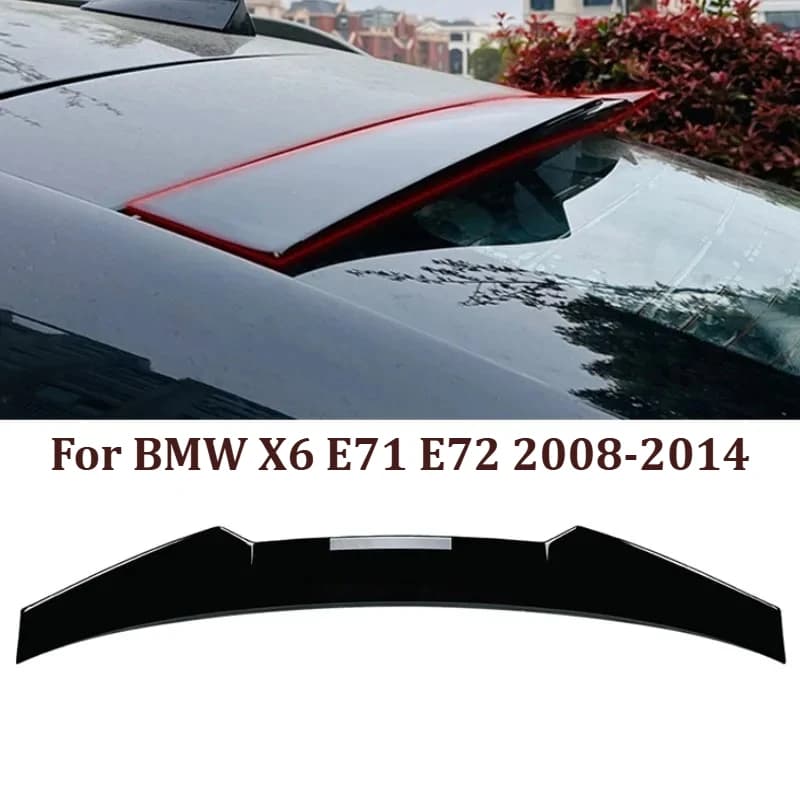 1 Set Black ABS Rear Trunk Roof Spoiler Tail Wing For BMW X6 E71 E72 2008-2014 Exterior Tuning Modification Accessories