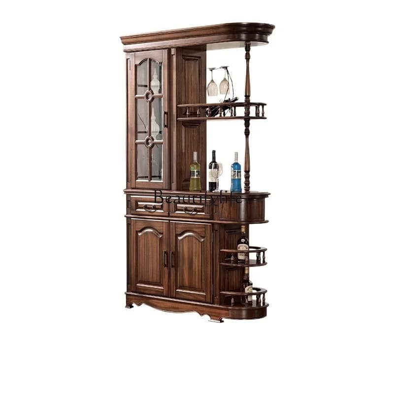 FG-*All solid wood black walnut hall cabinet foyer cabinet entrance cabinet