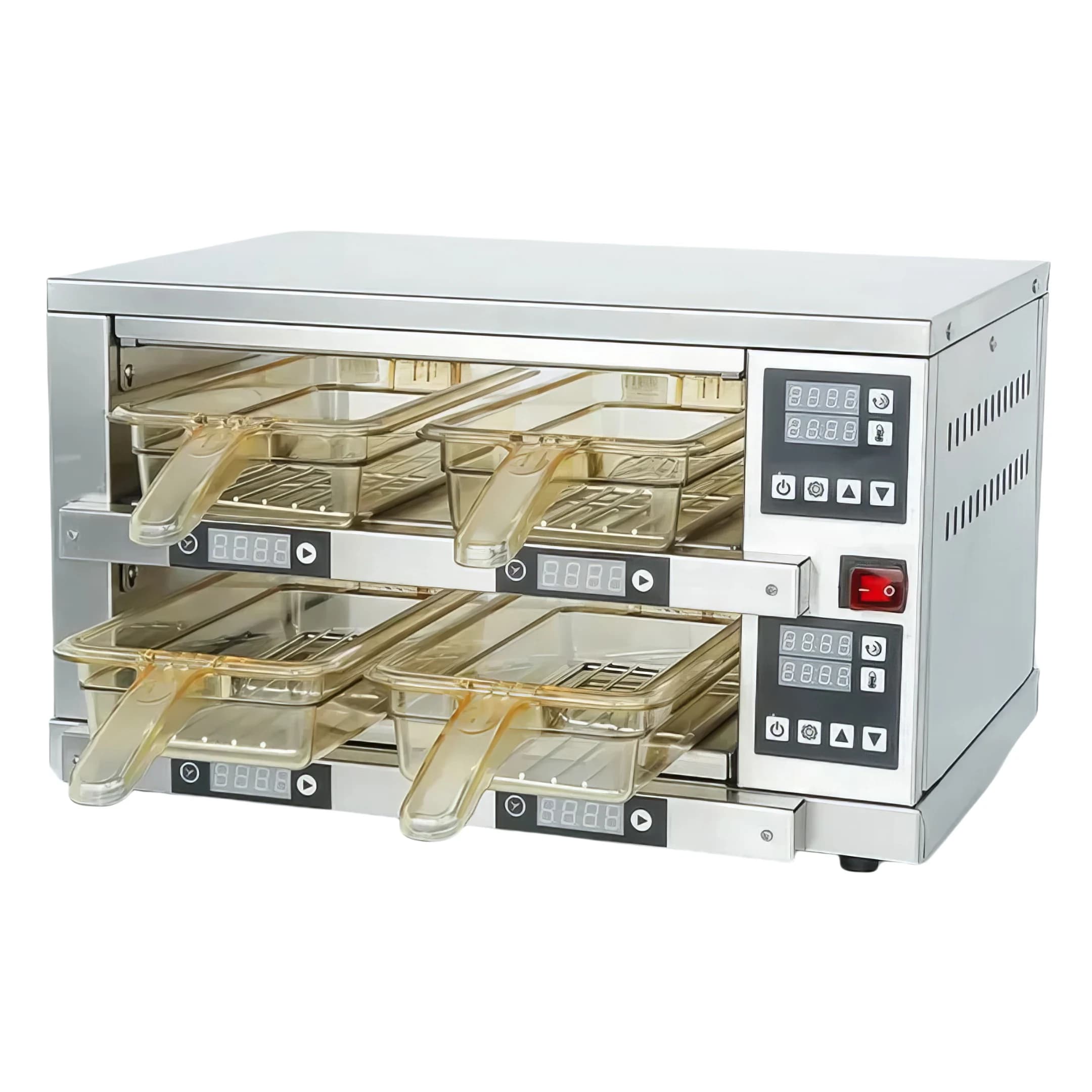 Hot Sale Commercial Electric 2-Tier Food Warmer Cabinet KFC Food Warmer Fast Food Burger Patty Holding