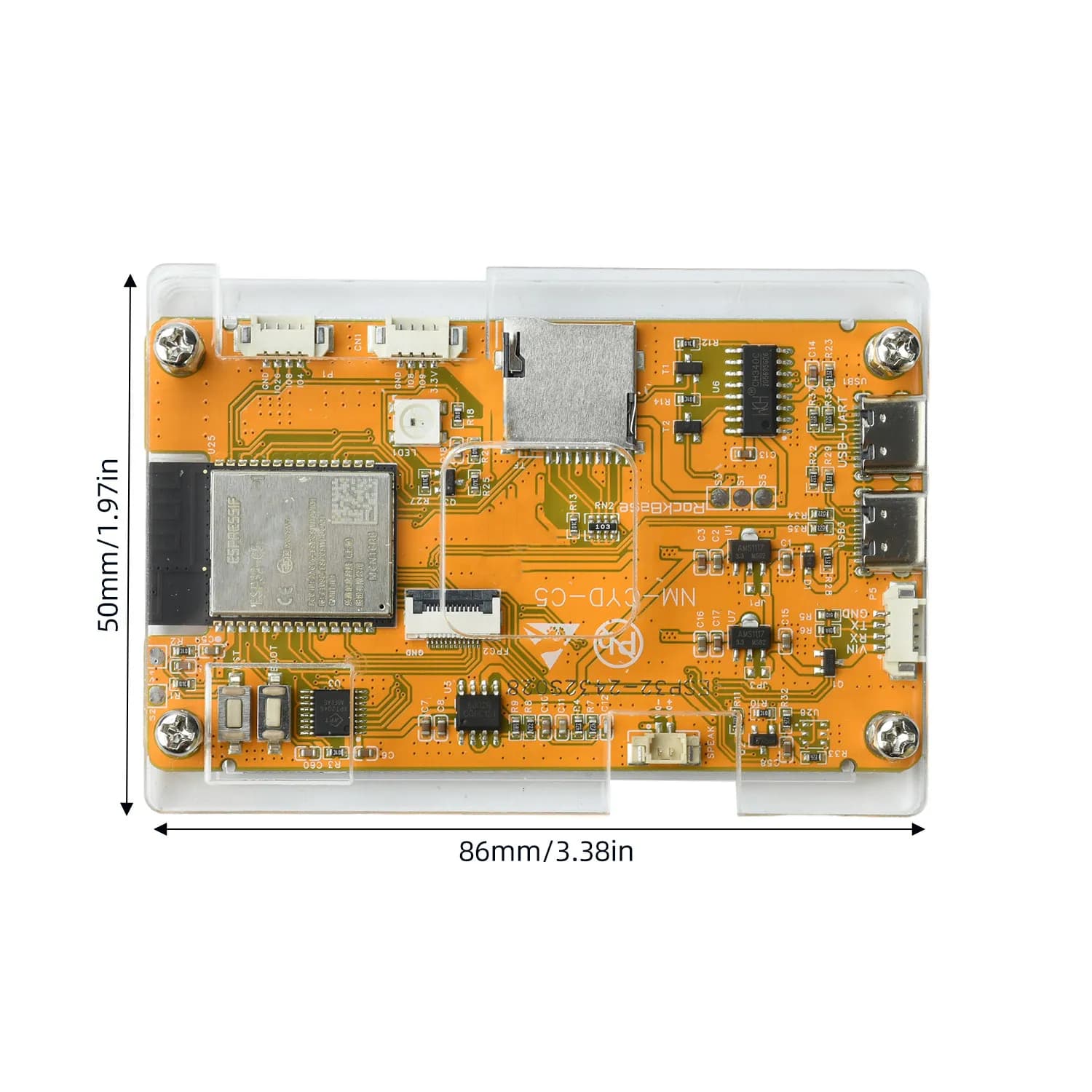 ESP32-C5 Dual-Frequency WiFi Development Board Zigbee 3.0 2.8" Touch LCD Display Screen Dual Type-C Interfaces Compatible AI