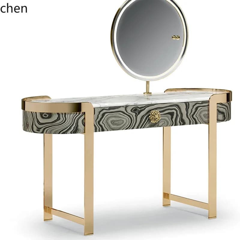 YFY  marble countertop bedside table modern light luxury designer Doris bedroom