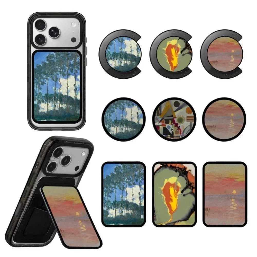 Art Gallery Oil Painting Magnetic Grip Card Holder Phone Stand for IPhone Holder Mount Support for Galaxy Phone Accessories