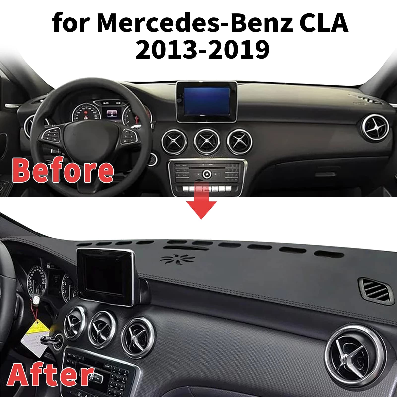 for Mercedes-Benz CLA 2013-2019 X156 Dashboard Cover Sun Shade Protector Dashmat Anti-Glare UV Carpet Mat Automotive Dash Mat