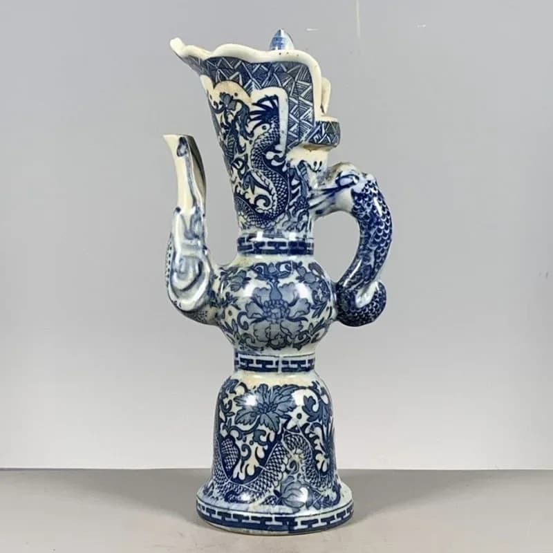 Chinese Antique Ceramic Figurines Porcelain Second-hand Goods Qing Living Room Office Desktop Decoration Bookshelf Sculptures