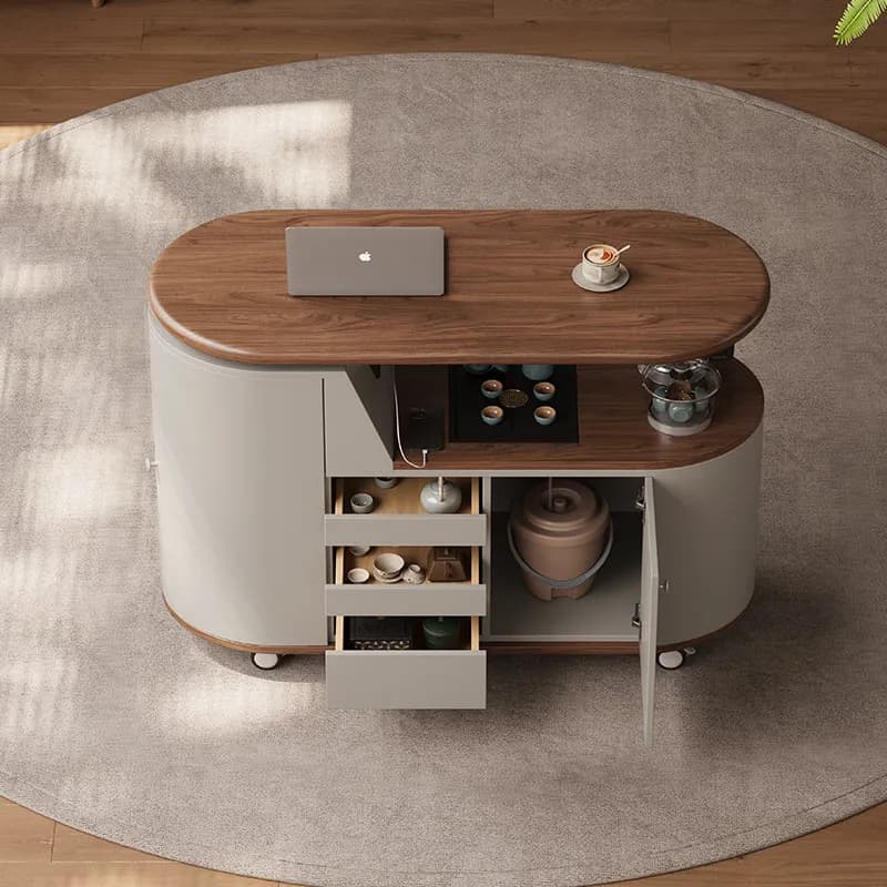 LMM1 mobile tea cart, modern minimalist living room coffee table, tea table, tea table